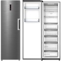 Midea Upright Freezer Refrigerator 385 Liters 13.6 CFT, Bru Steel - MDRU385FEE46AE