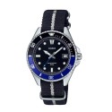 Casio Analog Black Dial Cloth Band Watch for Men - MDV-10C-1A2VDF