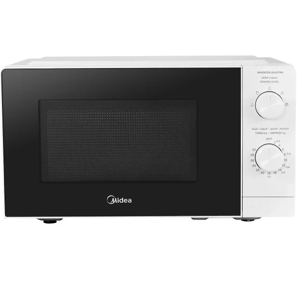 Midea Microwave Solo 20 Liters Inverter, White - MM7P012MZ-WH