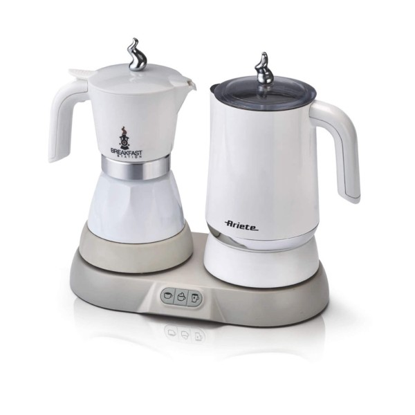 Ariete Breakfast Station 3-in-1 Electic Moka Kettle and Milk Frother 480 Watts - MOD1344