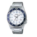 Casio White Dial Stainless-Steel Analog Watch for Men - MTD-135D-7AVDF