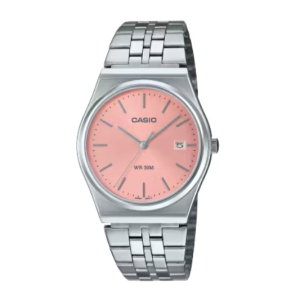 Casio Pink Dial Stainless-Steel Analog Watch for Men - MTP-B145D-4AVDF