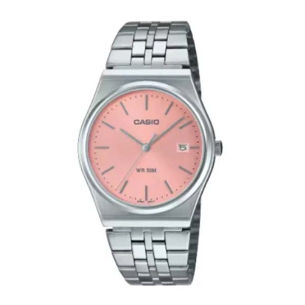 Casio Pink Dial Stainless-Steel Analog Watch for Men - MTP-B145D-4AVDF