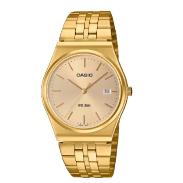 Casio Gold Stainless-Steel Analog Watch for Men - MTP-B145G-9AVDF