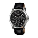 Casio Standard Leather Band Black Dial Analog Watch for Men - MTP-E301L-1BVDF