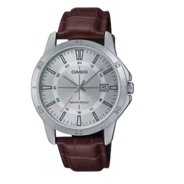 Casio Leather Band Analog Watch for Men - MTP-V004L-7CUDF