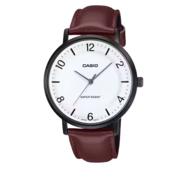 Casio Leather Band Analog Watch for Men - MTP-VT03BL-7BDF