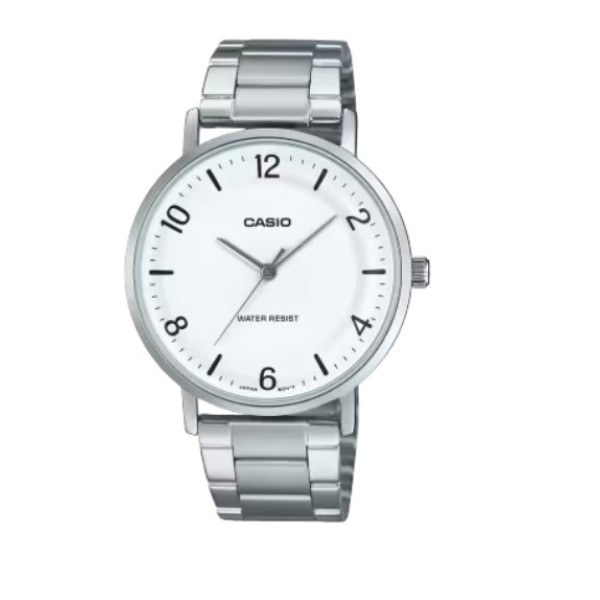 Casio Stainless Steel Band Analog Watch for Men - MTP-VT03D-7BDF