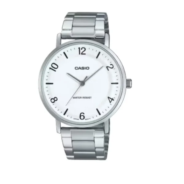 Casio Stainless Steel Band Analog Watch for Men - MTP-VT03D-7BDF