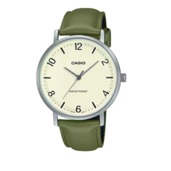 Casio Leather Band Analog Watch for Men - MTP-VT03L-7BDF