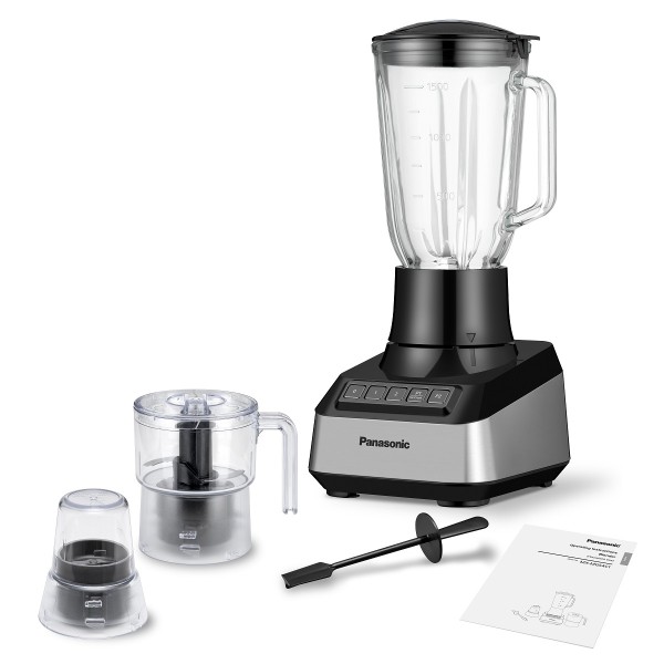 Panasonic 800Watts, Glass Jug Blender, Silver/Black - MX-MG54C1KTZ