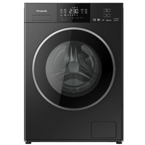 Panasonic Front Load Washer 12KG, 1200RPM, Black Silver - NA-24CER1BKW
