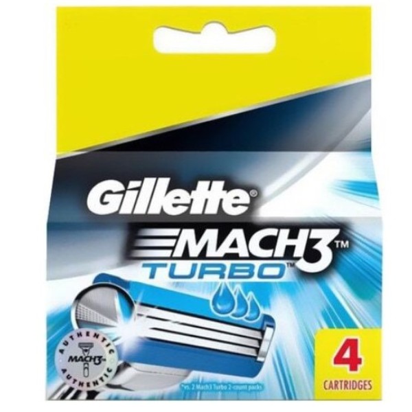 Gillette Mach3 Turbo Razor Blade 4 Pieces - 10007269