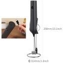 Orca Rechargeable 3 Speeds Electric Milk Frother, Black - OR-MF-13BS