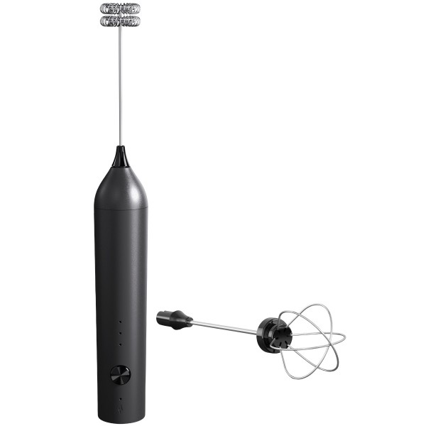 Orca Rechargeable 3 Speeds Electric Milk Frother, Black - OR-MF-13BS