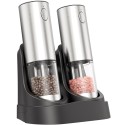 Orca Rechargeable Salt and Pepper Mill 95ml, Stainless Steel - OR-SPM-32C