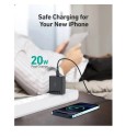 Aukey Dual Port 32W - Pd USB C Wall Charger, Black - PA-F3S BK