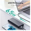 Aukey 20,000mAh 65W PD Fast Charge Power Bank, Black - PB-Y37-BK