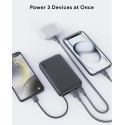 Aukey Spark Sling 10,000mAh Lite Slim Built-in USB-C Cable Power Bank - PB-Y53-GY