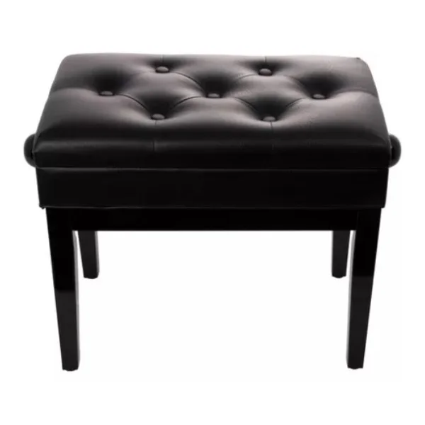 Quiklok Piano Bench with Black Faux Leather Seat - PB/106 BKL-M