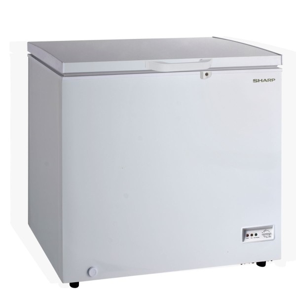 Sharp 250 Liters Free Standing Chest Freezer with Built in Condenser, 8.8CFT, White - SCF-K250XK-WH3