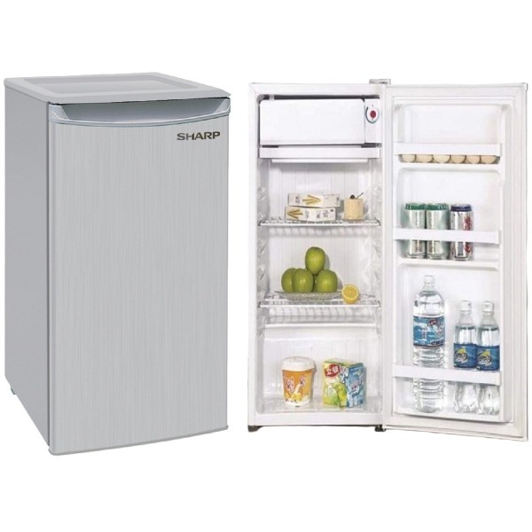 Sharp Single Door Refrigerator 155 Liters 5.4 CFT, Silver - SJ-K155XK-SL3