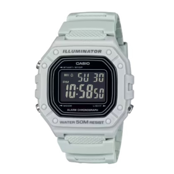 Casio Standard Resin Band Digital Watch for Unisex - W-218H-8BVDF