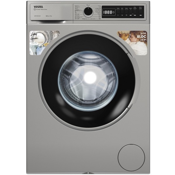Vestel 8KG Capacity, 1400 RPM, Front Load Washer, Silver - W810T2DSS-KW