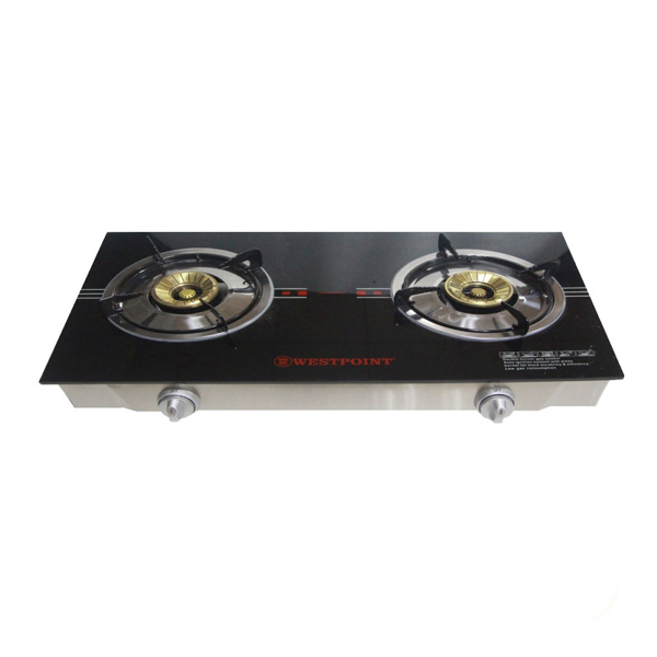 Westpoint Tabletop Stainless Steel 2 Gas Burner Auto Ignition 8mm Glass Panel - WPWTJ-2819-GIG