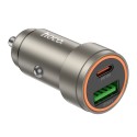 Hoco Car Charger USB-C PD 30W + USB QC3.0 - Z57A