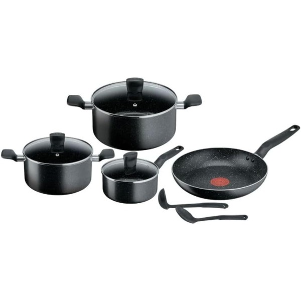 Tefal Dark Stone Non-stick Cookware Set of 9Pcs - B491S985