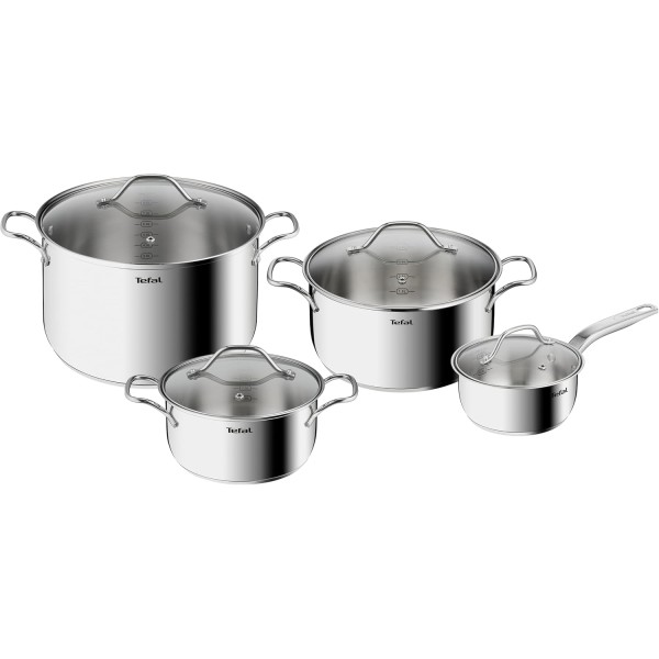 Tefal Intuition Stainless Steel Set of 8Pcs - B864S874