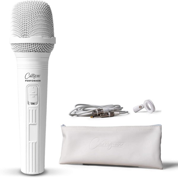 Carry-on Performer Dynamic Microphone with XRL-Jack Cable, White - BA804013