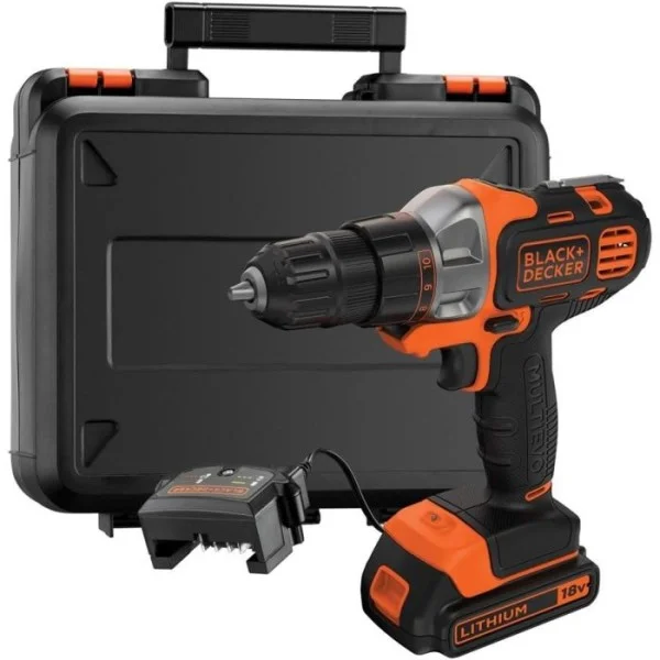 Black & Decker Combi Drill with 18V 400mAh Battery - BCD003C2K-GB