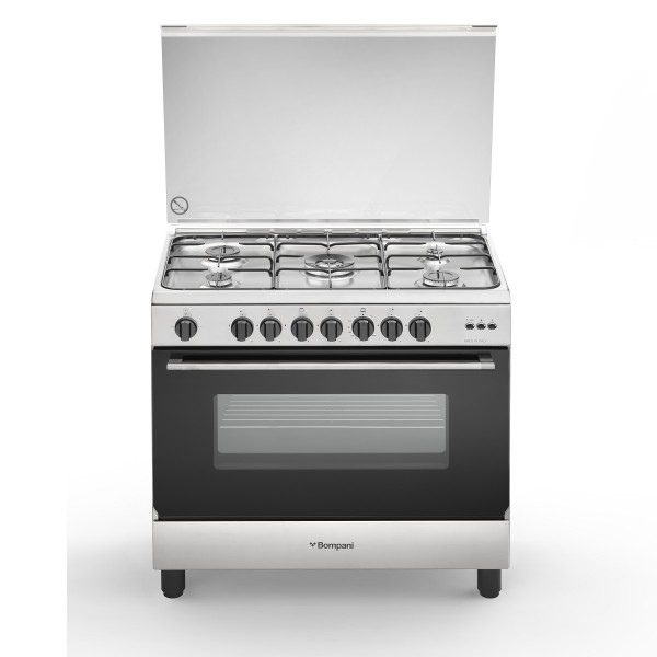 Bompani 90X60, 5 Burners Stainless Steel Gas Cooker - BO693MH/L