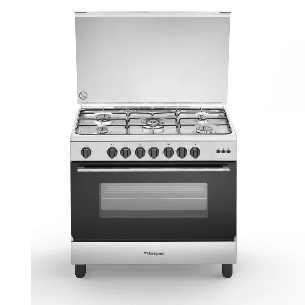 Bompani 90X60, 5 Burners Stainless Steel Gas Cooker - BO693MH/L