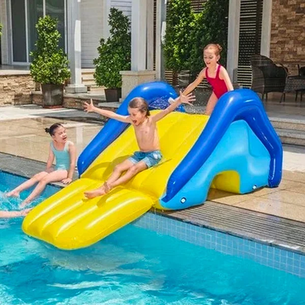 Bestway Giant Inflatable Pool Water Slide, 2.47 m x 1.24 m x 1.00 m - 52453