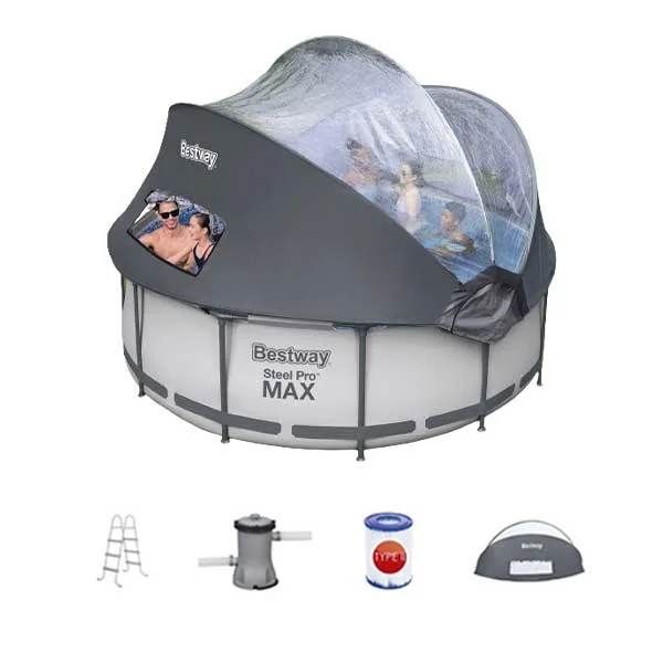 Bestway Steel Pro MAX Pool Set with Enclosure, 3.66m x 1.00m - 5619N