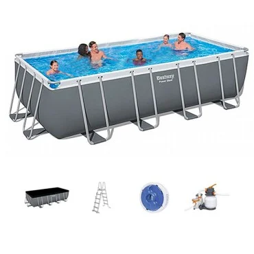 Bestway Power Steel Rectangular Pool Set, 5.49m x 2.74m x 1.32m - 5619Q Bestway Power Steel Rectangular Pool Set, 5.49m x 2.74m x 1.32m - 5619Q