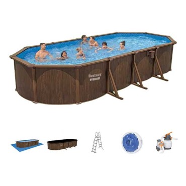 Bestway 7.32m x 3.66m x 1.32m Oval Pool Set - 561CW Bestway 7.32m x 3.66m x 1.32m Oval Pool Set - 561CW