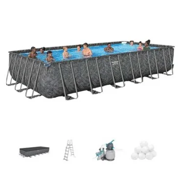 Bestway Rectangular Pool Set 7.32m x 3.66m x 1.32m - 561KG Bestway Rectangular Pool Set 7.32m x 3.66m x 1.32m - 561KG
