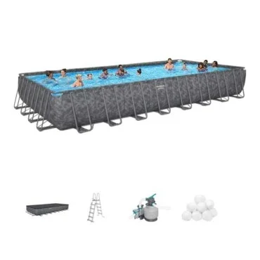 Bestway Rectangular Pool Set 9.56m x 4.88m x 1.32m - 561KJ Bestway Rectangular Pool Set 9.56m x 4.88m x 1.32m - 561KJ
