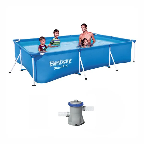 Bestway Steel Pro Frame Pool Set, 3.00m x 2.01m x 66cm, Blue - 56411