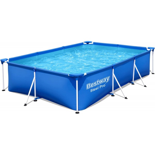 BESTWAY Steel Pro Frame Pool Set, 3.00 m x 2.01 m x 66 cm, Blue - 56411