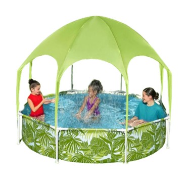 Bestway Steel Pro UV Careful Splash-in-Shade Play Pool, 2.44m x 51cm - 56432 Bestway Steel Pro UV Careful Splash-in-Shade Play Pool, 2.44m x 51cm - 56432