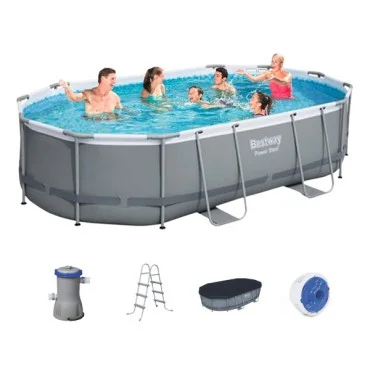 Bestway Oval Pool Set, 4.88m x 3.05m x 1.07m - 56448 Bestway Oval Pool Set, 4.88m x 3.05m x 1.07m - 56448