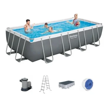 Bestway Power Steel Rectangular Pool Set, 5.49m x 2.74m x 1.22m - 56465 Bestway Power Steel Rectangular Pool Set, 5.49m x 2.74m x 1.22m - 56465