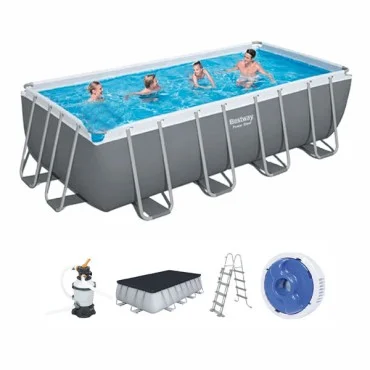 Bestway Rectangular Pool Set, 4.88m x 2.44m x 1.22m - 56671 Bestway Rectangular Pool Set, 4.88m x 2.44m x 1.22m - 56671