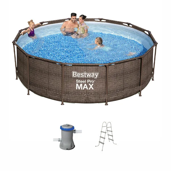BESTWAY Steel Pro Above Ground Round Pool, 3.66m x 1.00m - 56709
