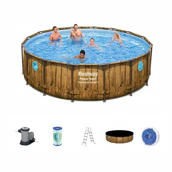 Bestway Power Steel Swim Vista Series Pool Set, 4.88m x 1.22m - 56725